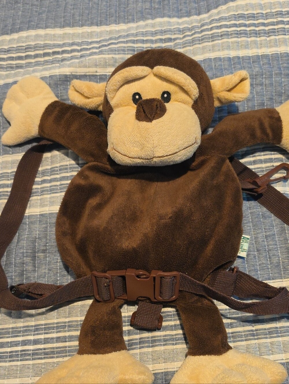 Plush Monkey Kids Backpack Harness - Brown & Cream